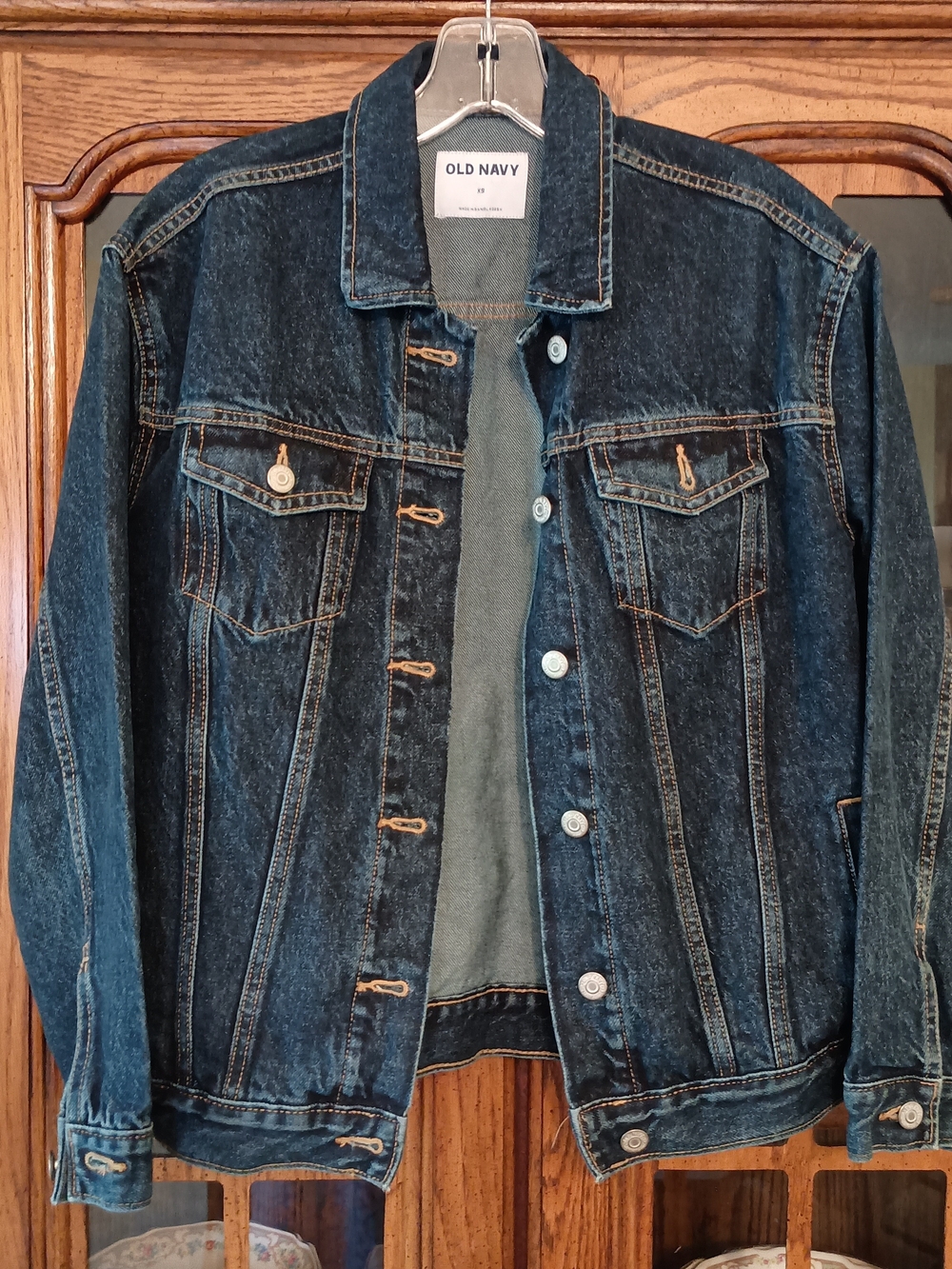 Old Navy Womens Dark Blue Denim Jacket